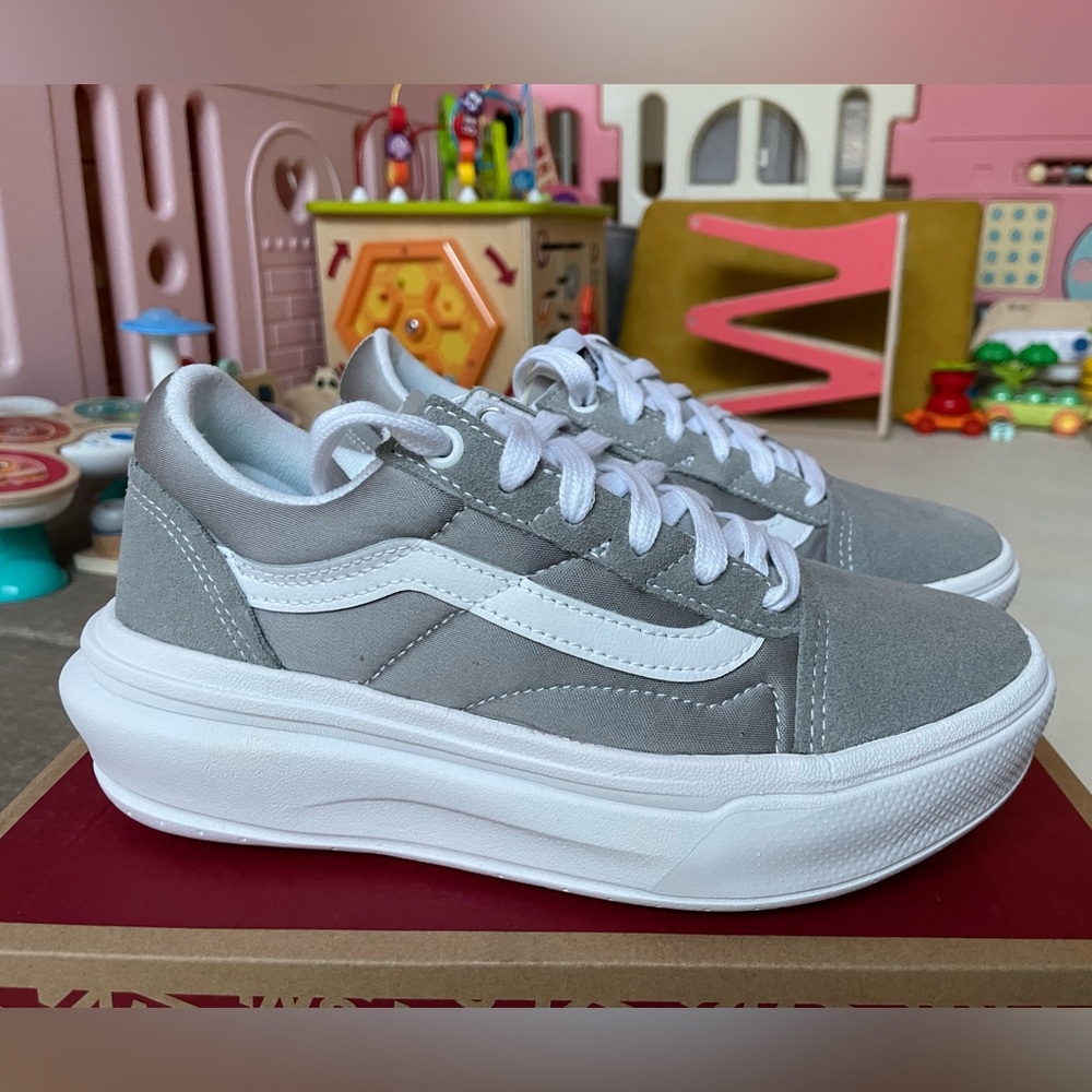 Vans Gray and White Women's Sneakers